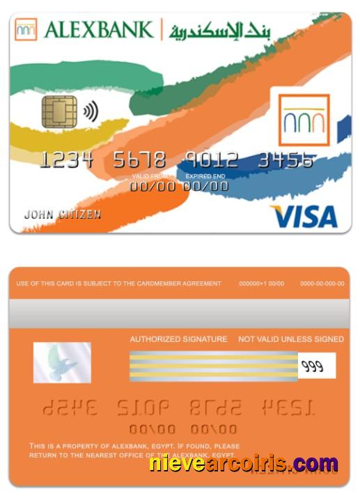 Egypt Alexbank visa inspire credit card